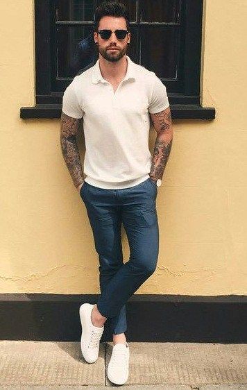 Camisa polo e 2024 sapatenis